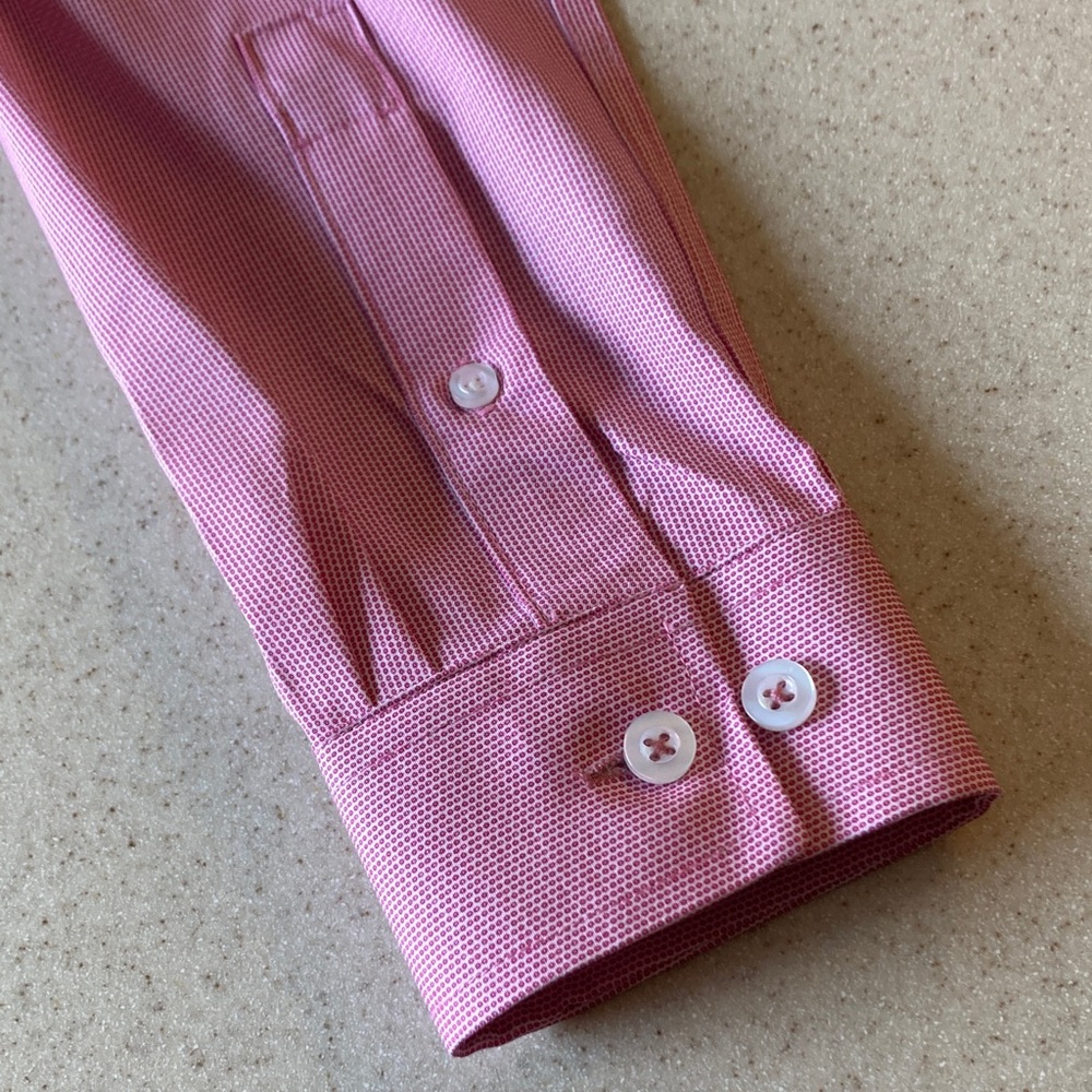C-LAB NYC Long Sleeve Pink Dress Shirt Men Size Small 15/32-33" - Picture 6 of 15